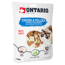 Ontario Dvojitý sendvič kura a treska 50 g