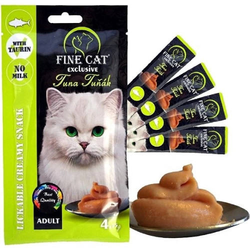 Fine Cat Exclusive krémová desiata pre mačky tuniak 4 × 15 g