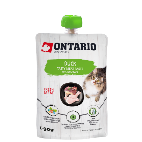 Ontario mäsová pasta pre mačky kačka 90 g Ontario mäsová pasta pre mačky kačka 90 g