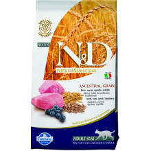Farmina N&D cat AG adult, lamb, spelt, oats & blueberry 5 kg