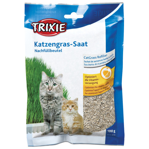 Tráva pre mačky - jemná náhradná náplň 100g