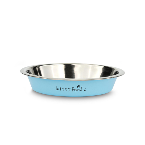 Nerezová miska Kitten - modrá