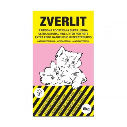 Zverlit ružový - podstielka pre mačky super jemná bez vône 6kg