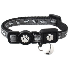 Obojok Active Cat Reflective XS čierny 1x19-31 cm