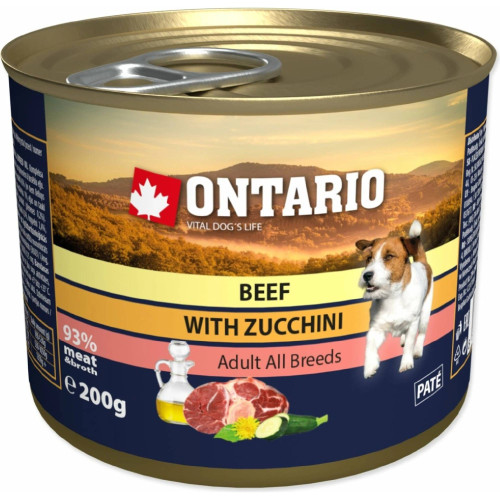 ONTARIO Mini Beef, Zucchini, Dandelion and linseed oil 200g ONTARIO Mini Beef, Zucchini, Dandelion and linseed oil 200g