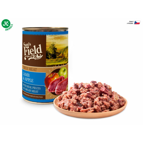 Sam's Field superprémiová konzerva z pravého jahňacieho mäsa, 400 g 
