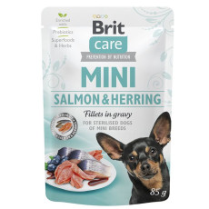 Brit Care Mini Salmon & Herring sterilised fillets in gravy 85g