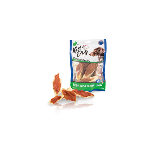 Kid Dog Králičie uši s králičím mäsom 250 g Kid Dog Králičie uši s králičím mäsom 250 g