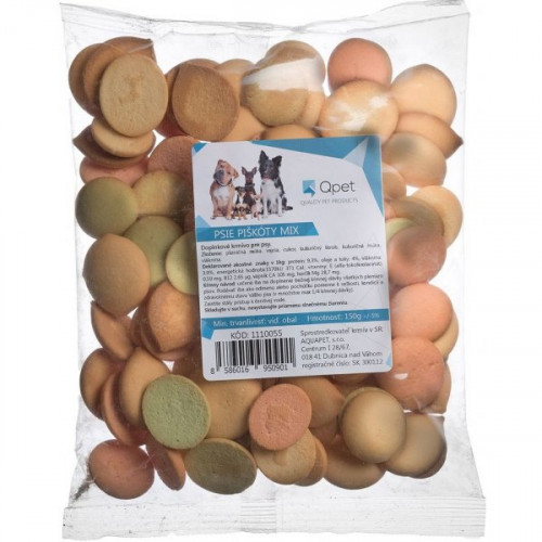 Qpet psie piškóty mix 150g Qpet psie piškóty mix 150g