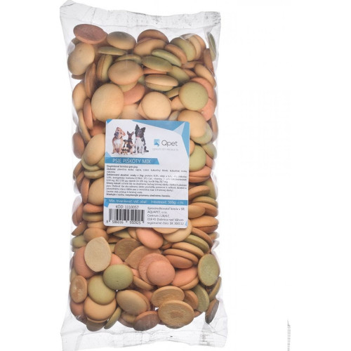 Qpet psie piškóty mix 500g Qpet psie piškóty mix 500g