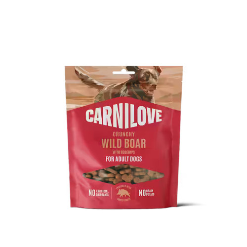 Pamlsok CARNILOVE Crunchy pre dospelých psov diviak so šípkami 200 g 