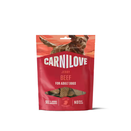 Pamlsok CARNILOVE Beef JERKY Snack for Dogs 100 g